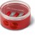 ASCUTITOARE PLASTIC DUBLA CU CONTAINER TWIST OFF ROSIE/ALBASTRA