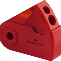 ASCUTITOARE PLASTIC DUBLA SLEEVE ROSIE/ALBASTRA FABER-CASTELL