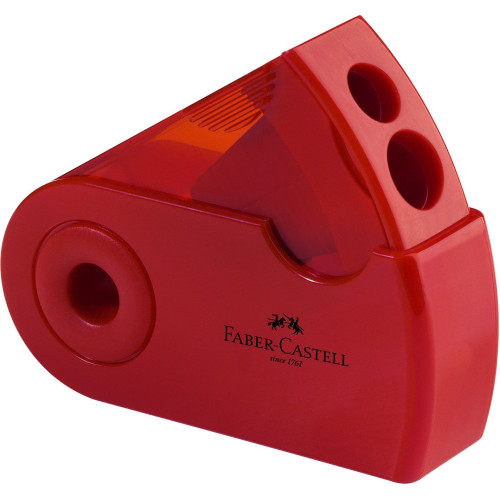 ASCUTITOARE PLASTIC DUBLA SLEEVE ROSIE/ALBASTRA FABER-CASTELL
