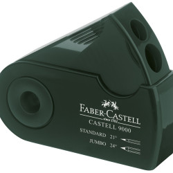 ASCUTITOARE PLASTIC DUBLA SLEEVE VERDE FABER-CASTELL