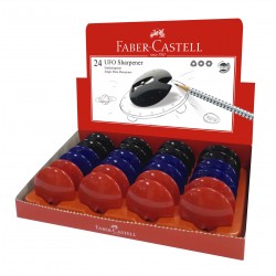 ASCUTITOARE PLASTIC SIMPLA UFO ROSU-ALBASTRU-NEGRU FABER-CASTELL
