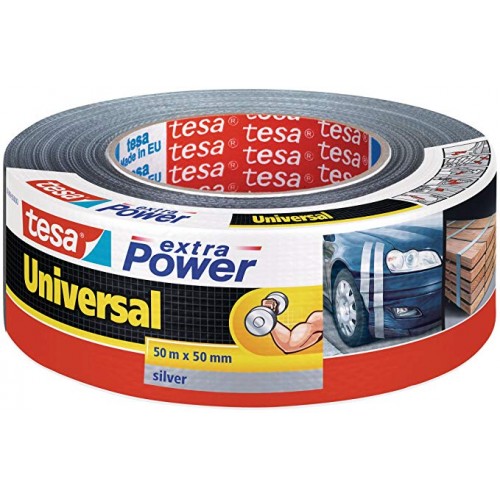 BANDA ADEZIVA TEXTILA EXTRA POWER GRI 50M 50MM TESA