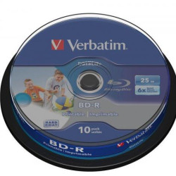 BD-R 10/SET VERBATIM PRINTABIL 43804 6X 25GB