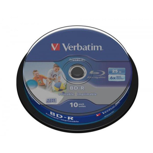 BD-R 10/SET VERBATIM PRINTABIL 43804 6X 25GB