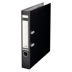 BIBLIORAFT PLASTIFIAT 5CM 180G NEGRU LEITZ