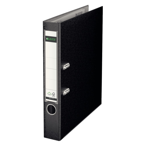 BIBLIORAFT PLASTIFIAT 5CM 180G NEGRU LEITZ