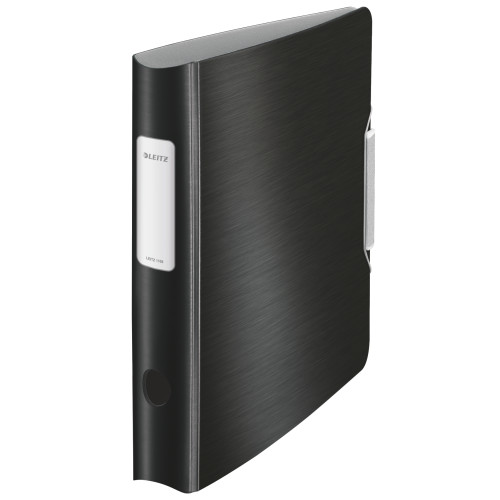 BIBLIORAFT PLASTIFIAT 5CM 180G NEGRU SATIN ACTIVE STYLE LEITZ