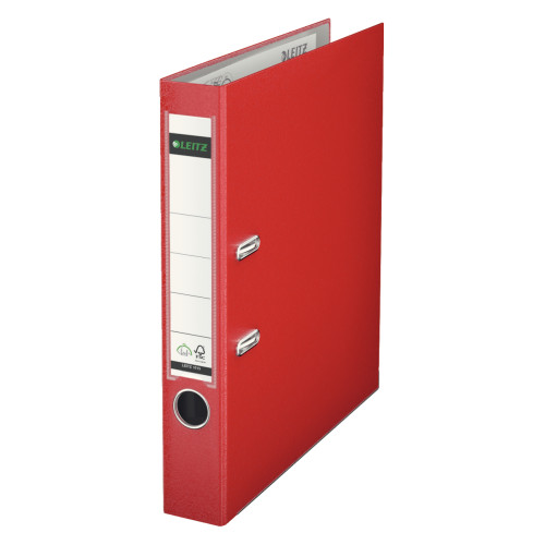 BIBLIORAFT PLASTIFIAT 5CM 180GRADE ROSU LEITZ