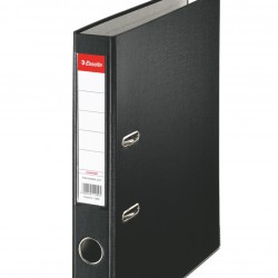 BIBLIORAFT PLASTIFIAT 5CM NEGRU ECONOMY ESSELTE