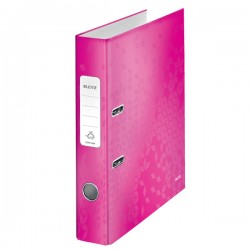 BIBLIORAFT PLASTIFIAT 5CM ROZ METALIZAT WOW LEITZ