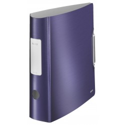 BIBLIORAFT PLASTIFIAT 7.5CM 180GRADE ALBASTRU-VIOLET STYLE LEITZ