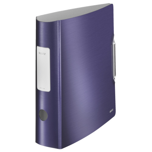 BIBLIORAFT PLASTIFIAT 7.5CM 180GRADE ALBASTRU-VIOLET STYLE LEITZ