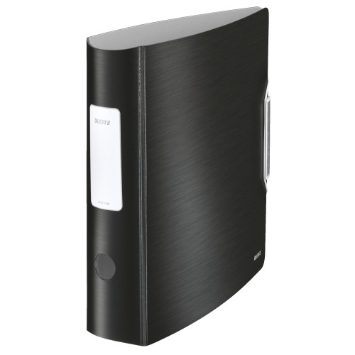 BIBLIORAFT PLASTIFIAT 7.5CM 180GRADE NEGRU SATIN ACTIVE STYLE LE