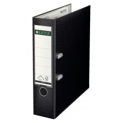 BIBLIORAFT PLASTIFIAT 8CM 180GRADE NEGRU LEITZ