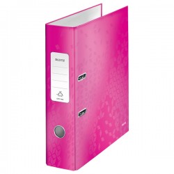 BIBLIORAFT PLASTIFIAT 8CM ROZ METALIZAT WOW LEITZ
