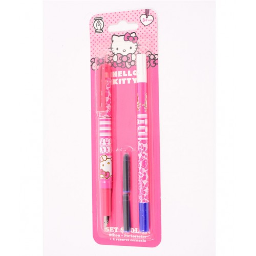 STILOU IRIDIUM + 1 CORECTOR + 2 REZ. HELLO KITTY PIGNA