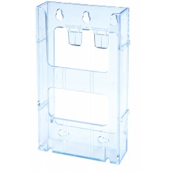 SUPORT BROSURI PERETE 1/3 A4 PORTRET TRANSPARENT DEFLECT-O