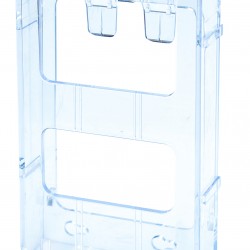 SUPORT BROSURI PERETE 1/3 A4 PORTRET TRANSPARENT DEFLECT-O