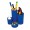 SUPORT TUBULAR BIROU 4 COMPARTIMENTE ALBASTRU FLARO
