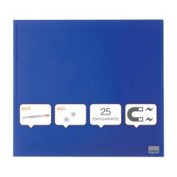 TABLA MAGNETICA STICLA 30*30 CM ALBASTRA+ACCESORII DIAMOND NOBO