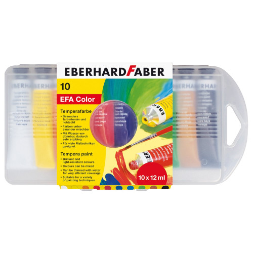 TEMPERA 10 CULORI 12 ML CUT PLASTIC EBERHARD FABER