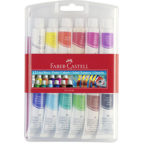 TEMPERA 12 CULORI 12 ML FABER-CASTELL