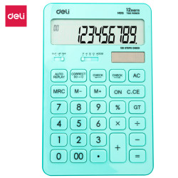 CALCULATOR BIROU 12DIG 1531 BLEU PASTEL DELI