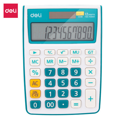 CALCULATOR BIROU 12DIG ALB-ALBASTRU 1238 DELI