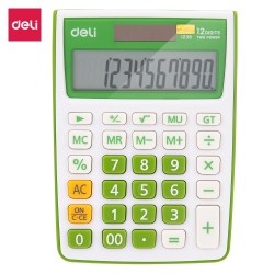CALCULATOR BIROU 12DIG ALB-VERDE 1238 DELI