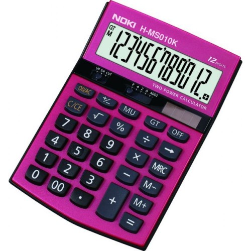 CALCULATOR BIROU 12DIG HMS010 ROSU NOKI