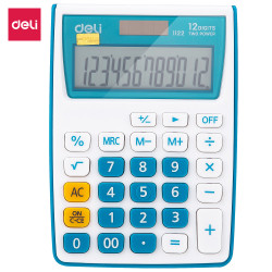 CALCULATOR BUZUNAR 12DIG ALB-ALBASTRU 1122 DELI