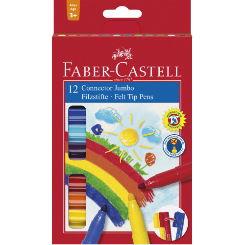 CARIOCA 12 CULORI CONNECTOR JUMBO FABER-CASTELL