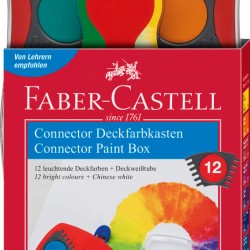 ACUARELE 12 CULORI CONNECTOR ROSU 2022 FABER-CASTELL