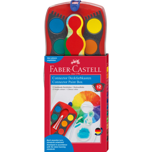 ACUARELE 12 CULORI CONNECTOR ROSU 2022 FABER-CASTELL