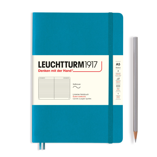 CAIET A5 DR COP. FLEXIBILA ALBASTRU OCEAN LEUCHTTURM