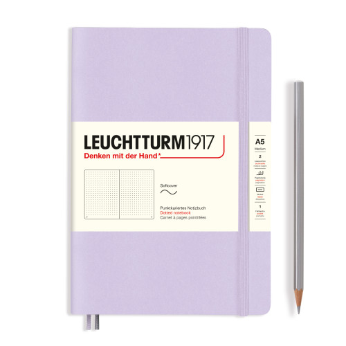 CAIET A5 PUNCTAT COP. FLEXIBILA LILA LEUCHTTURM