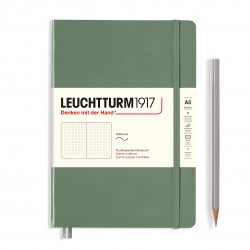 CAIET A5 PUNCTAT COP. FLEXIBILA OLIVE LEUCHTTURM