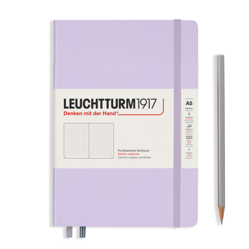 CAIET A5 PUNCTAT COP. RIGIDA LILA LEUCHTTURM