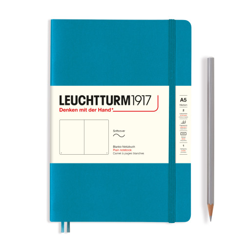 CAIET A5 VELIN COP. FLEXIBILA ALBASTRU OCEAN LEUCHTTURM