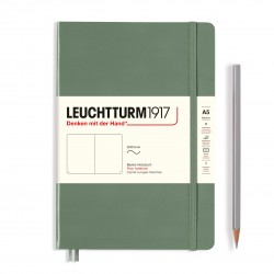 CAIET A5 VELIN COP. FLEXIBILA OLIVE LEUCHTTURM