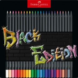 CREIOANE COLORATE 24 CULORI BLACK EDITION CUTIE METAL FABER-CASTELL
