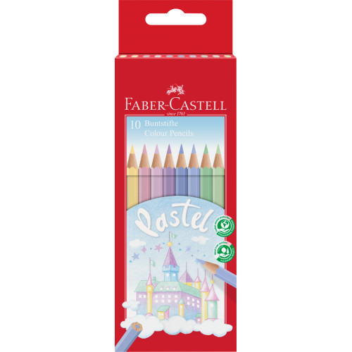 CREIOANE COLORATE PASTEL 10 CULORI FABER-CASTELL