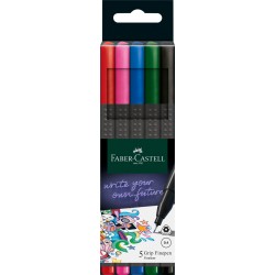LINER 0.4MM SET 5 BUC BASIC GRIP FABER-CASTELL