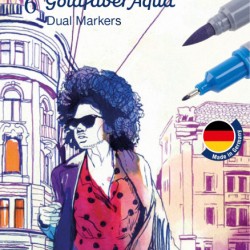 MARKER SOLUBIL 2 CAPETE SET 6 BUC CULORI DE BAZA GOLDFABER FABER-CASTELL