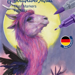 MARKER SOLUBIL 2 CAPETE SET 6 BUC FANTASY GOLDFABER FABER-CASTELL