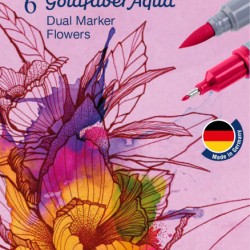 MARKER SOLUBIL 2 CAPETE SET 6 BUC FLORI GOLDFABER FABER-CASTELL