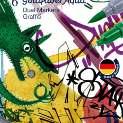 MARKER SOLUBIL 2 CAPETE SET 6 BUC GRAFFITI GOLDFABER FABER-CASTELL