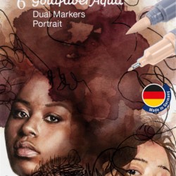 MARKER SOLUBIL 2 CAPETE SET 6 BUC PORTRET GOLDFABER FABER-CASTELL