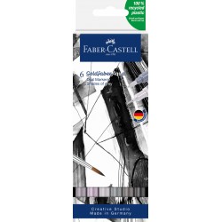 MARKER SOLUBIL 2 CAPETE SET 6 BUC TONURI DE GRI GOLDFABER FABER-CASTELL