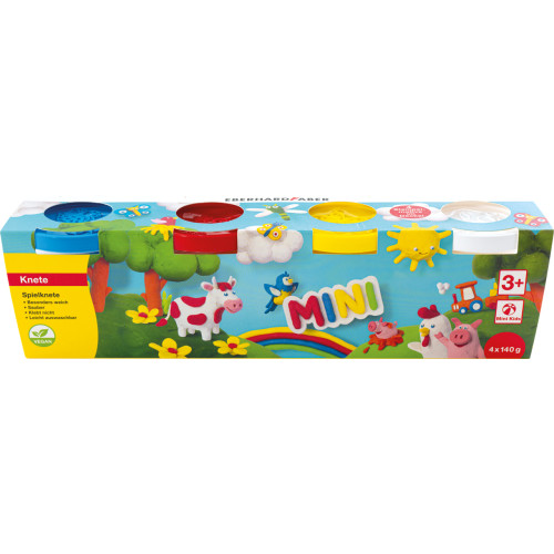 PLASTILINA MODELAJ 4CULORI BASIC X 140G EBERHARD FABER